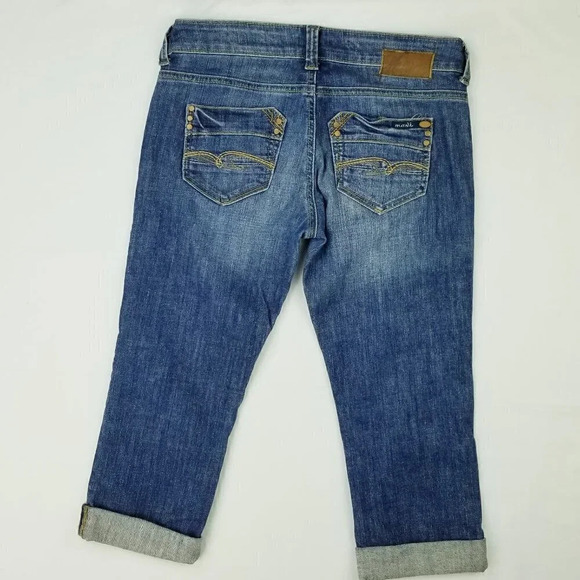 Mavi Size 27 Alma Cuffed Cropped Capris Blue Jeans - Picture 1 of 10